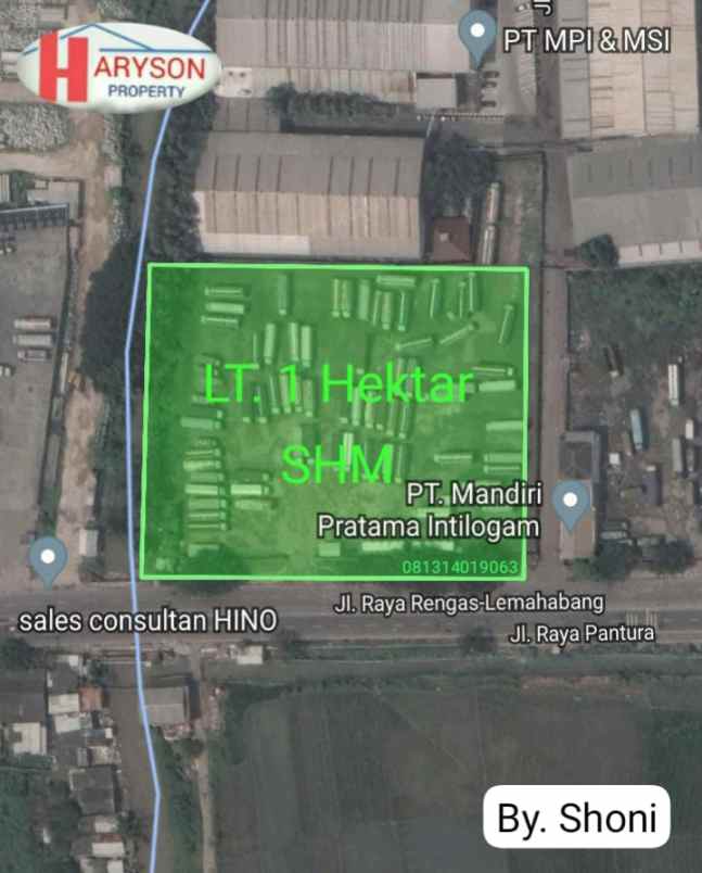 Dijual Tanah Hektar Cikarang Barat