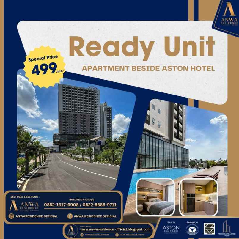 anwa residence bintaro apartemen siap huni mp414