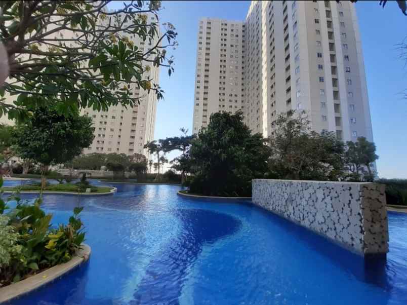 apartemen educity full furnished siap huni view pool