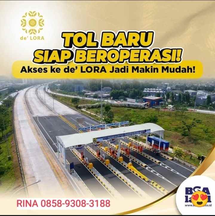 de lora rumah 2 lanta strategis dekat stasiun krl