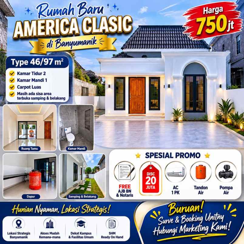 dijual hunian baru american clasic di pulau semarang