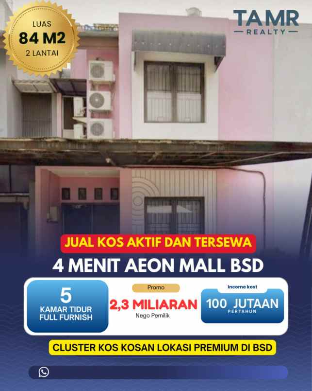 dijual kost pagedangan