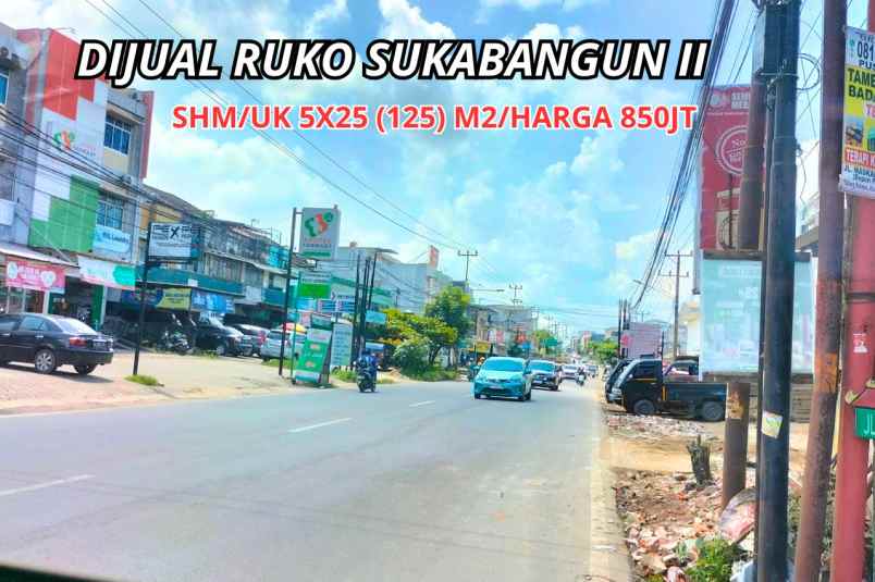 dijual ruko area suka bangun 2