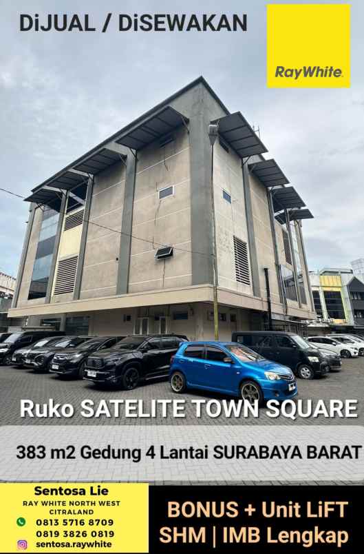 dijual ruko gudang kantor jalan raya sukomanunggal jaya