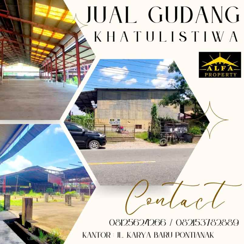 dijual ruko gudang kantor jl khatulistiwa siantan