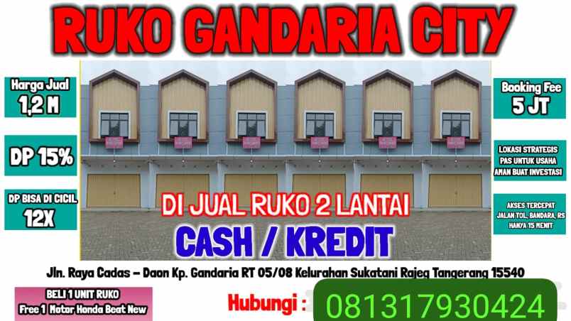 dijual ruko gudang kantor jl raya kukun daon