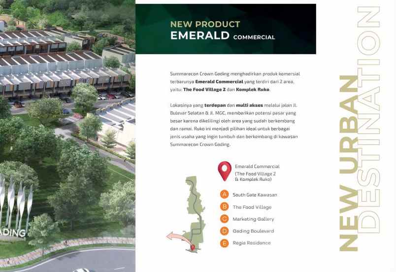 dijual ruko gudang kantor ruko emerald summarecon