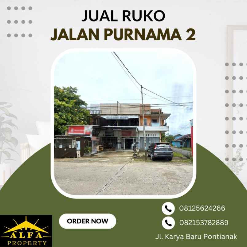 dijual ruko jalan purnama 2 kota pontianak