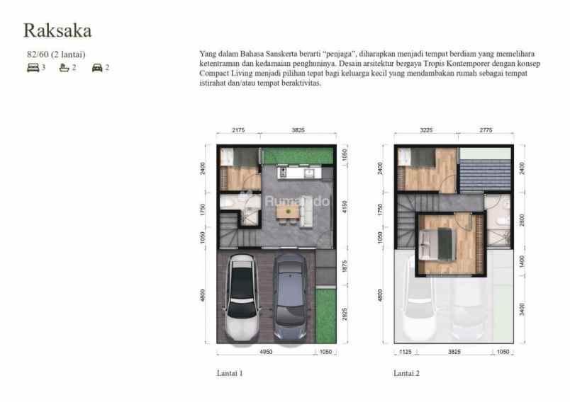 dijual rumah bambu apus jakarta timur
