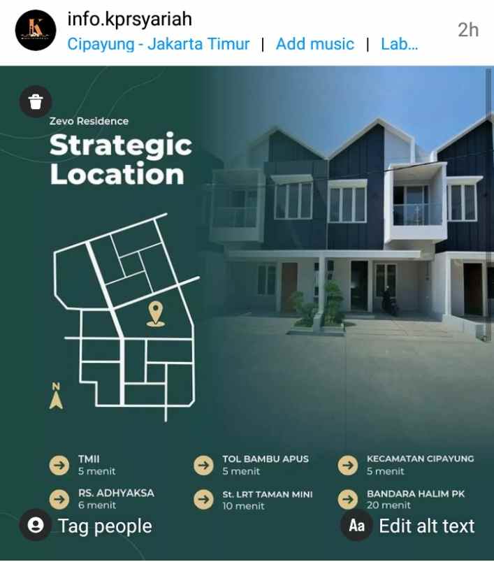 dijual rumah ceger cipayung