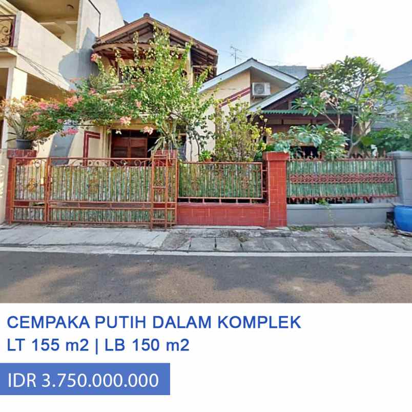 dijual rumah cempaka putih jakarta pusat