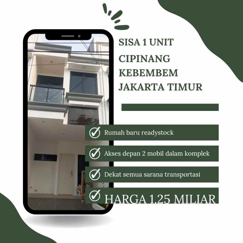 dijual rumah cipinang jakarta timur