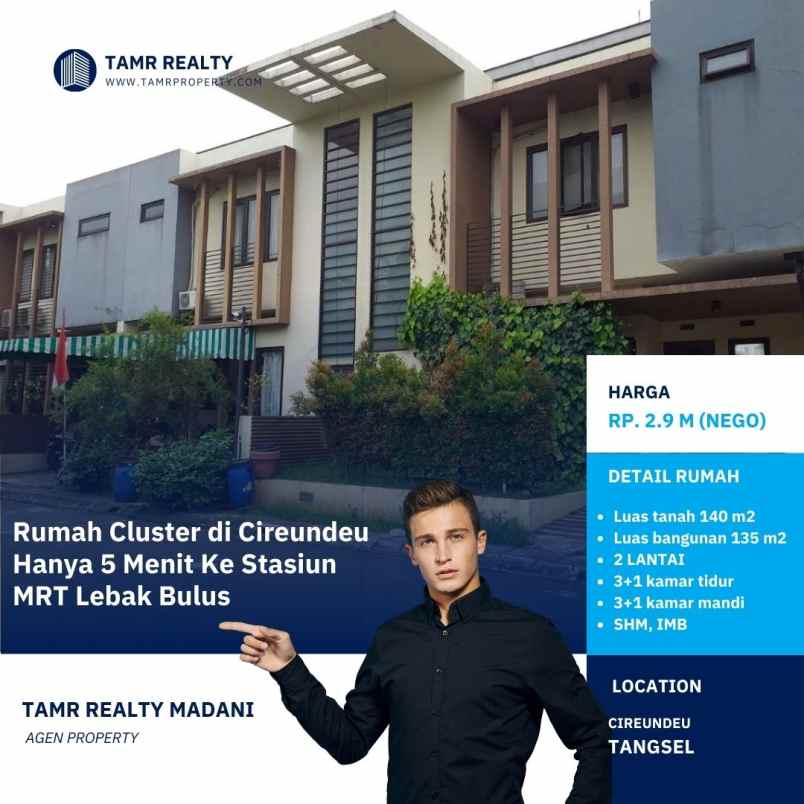 dijual rumah cirendeu ciputat timur