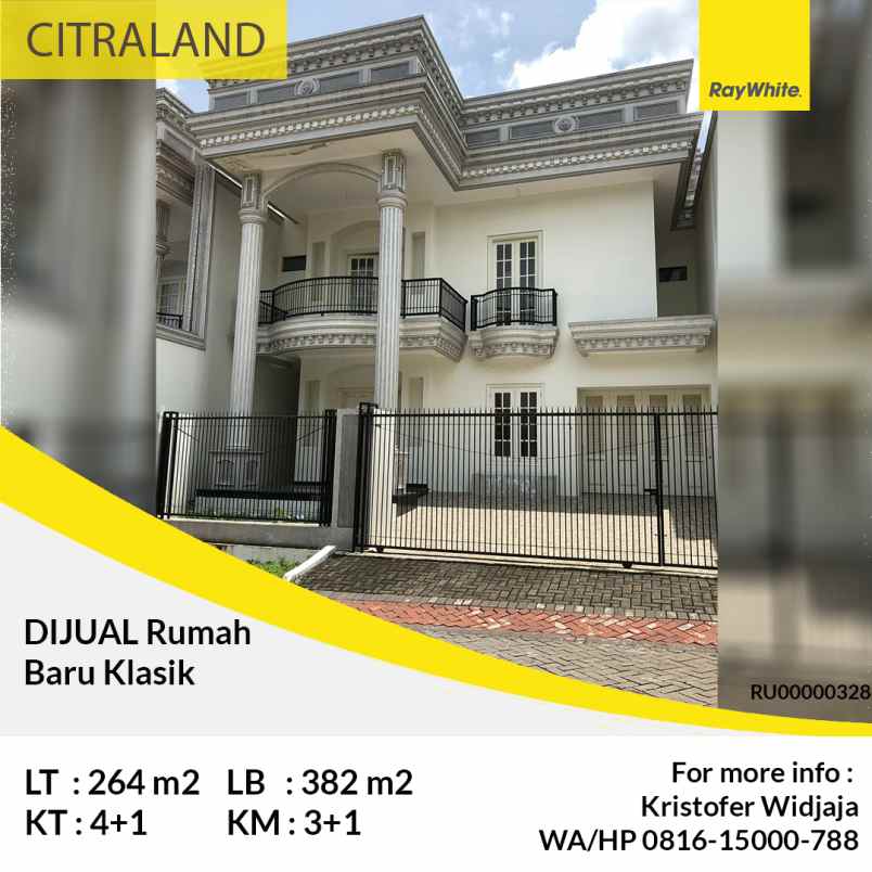 dijual rumah citraland surabaya