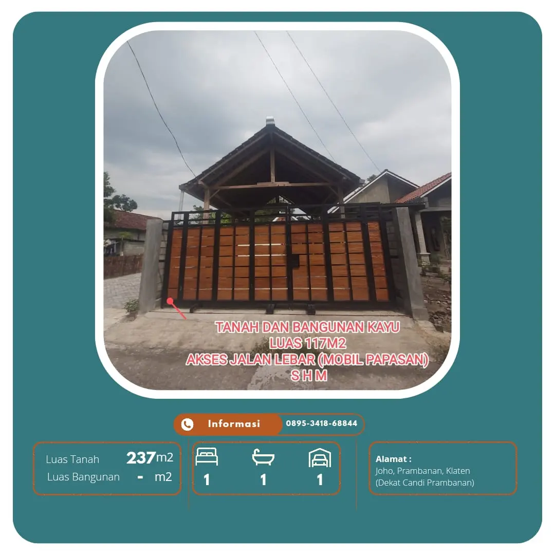 dijual rumah dekat candi prambanan