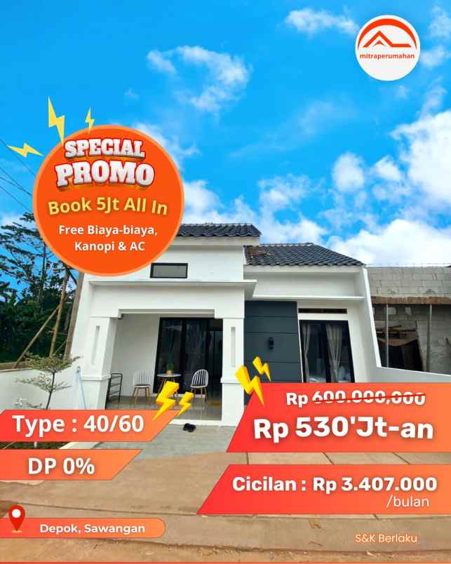 dijual rumah duren mekar kec bojongsari