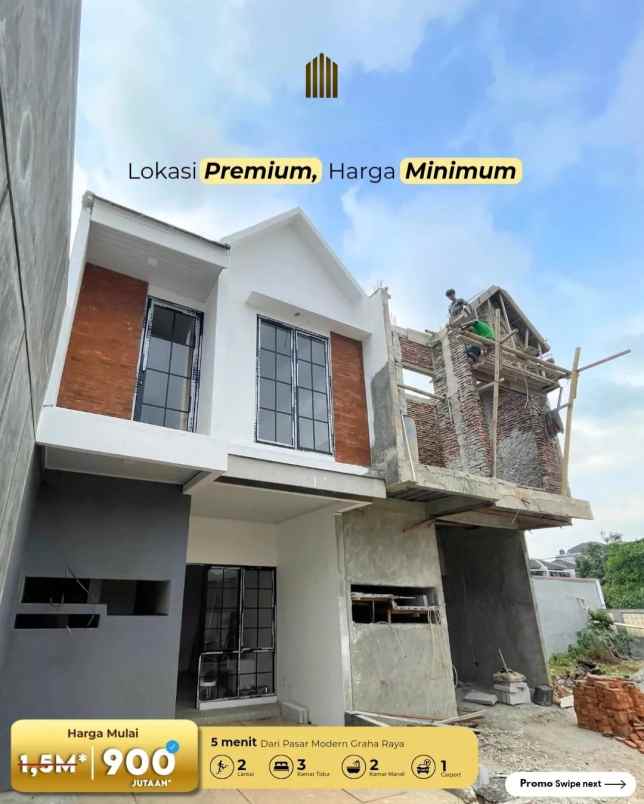 dijual rumah jalan boulevard graha raya