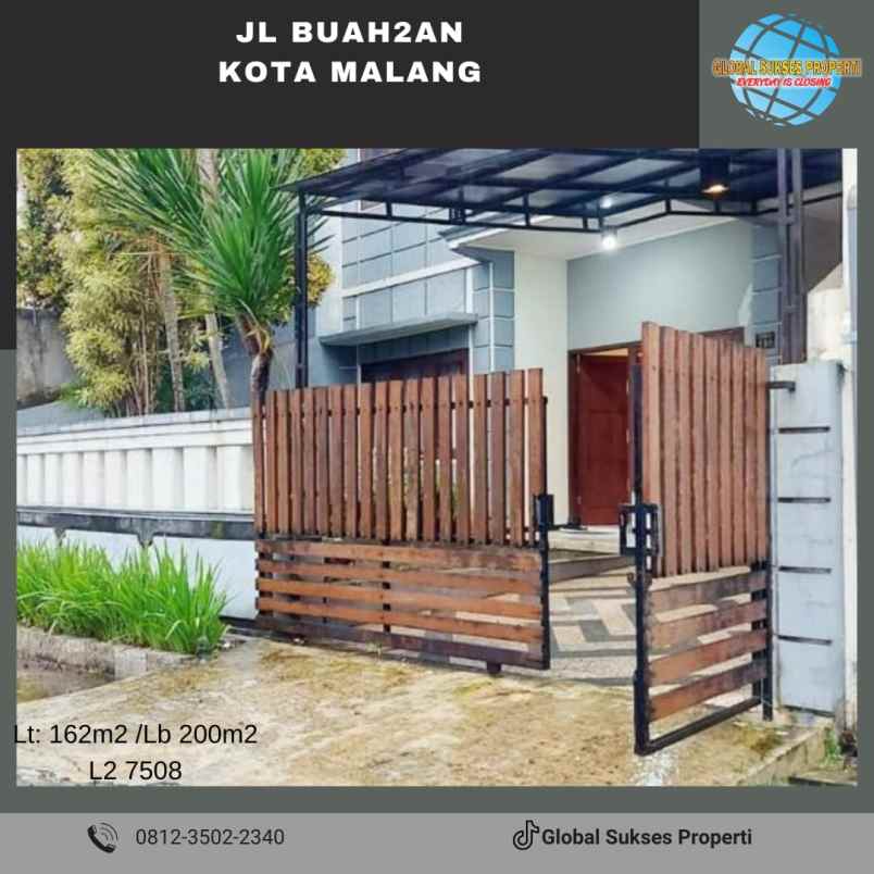 dijual rumah jalan buah2 an