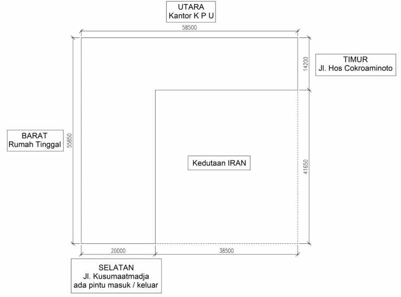 dijual rumah jalan dr kusuma atmaja
