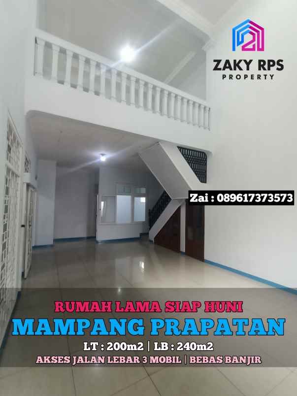 dijual rumah jalan mampang prapatan