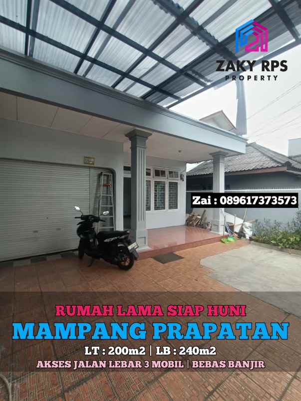 dijual rumah jalan mampang prapatan