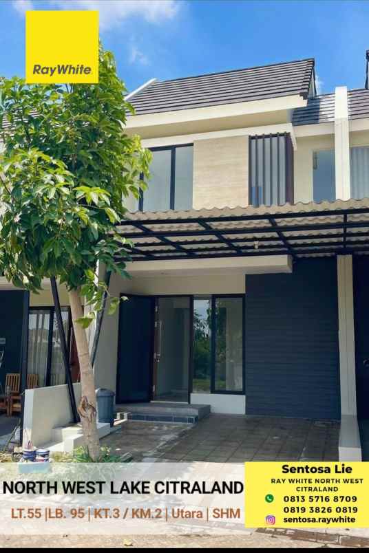 dijual rumah jalan north west lake