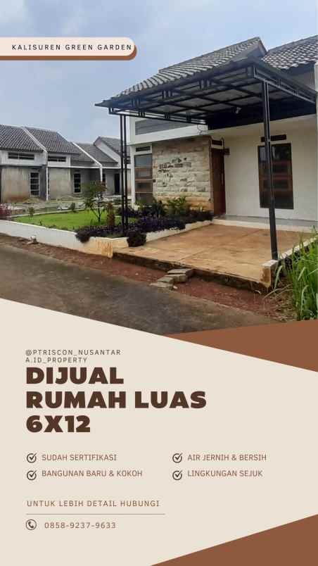 dijual rumah jalan raya kalisuren