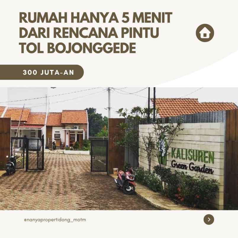 dijual rumah jalan raya kalisuren tepi