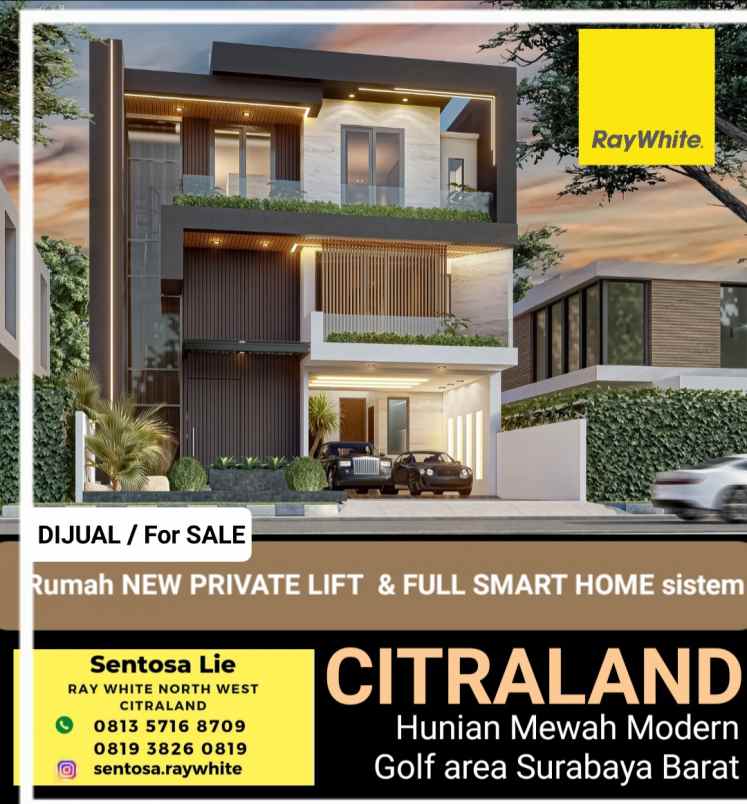 dijual rumah jalan waterfront citraland