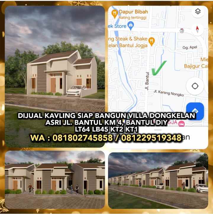 dijual rumah jl bantul km 4 dongkelan