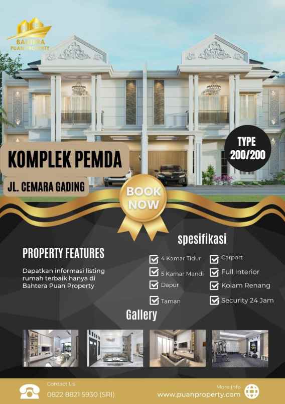 dijual rumah jl cemara gading