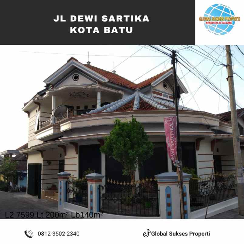 dijual rumah jl dewi sartika