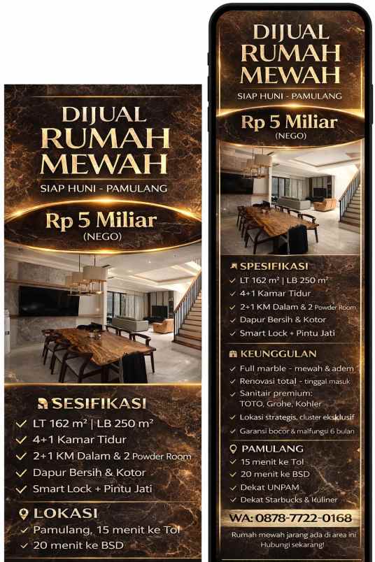 dijual rumah jl ganesha indah