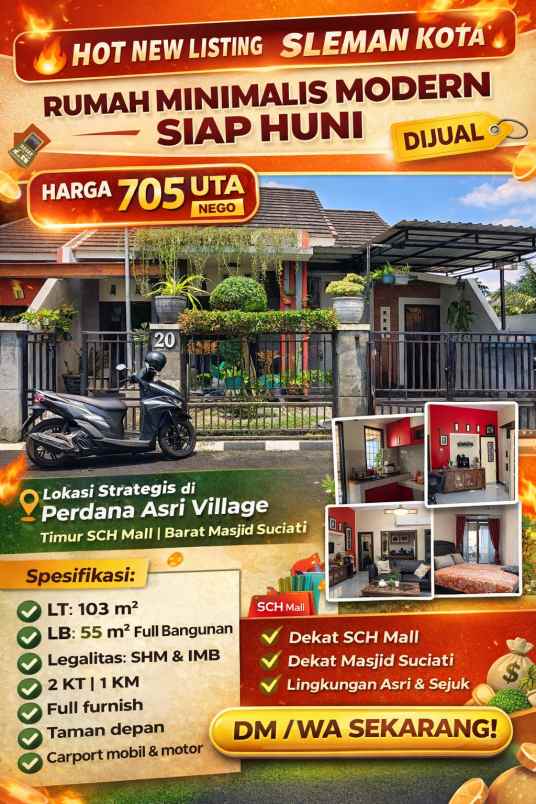 dijual rumah jl grojogan pandowoharjo