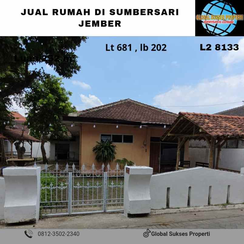 dijual rumah jl jawa sumbersari