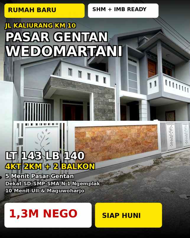 dijual rumah jl kaliurang km 10