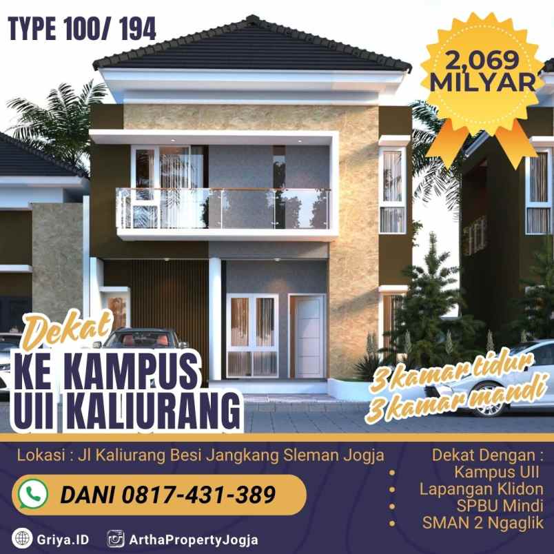 dijual rumah jl kaliurang km 13 ngaglik