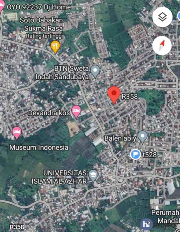 dijual rumah jl mawar btn sweta indah