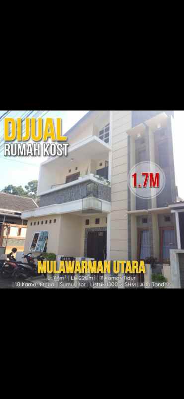 dijual rumah jl mulawarman utara