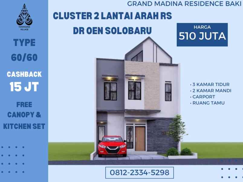 dijual rumah jl ovensari baki sukoharjo