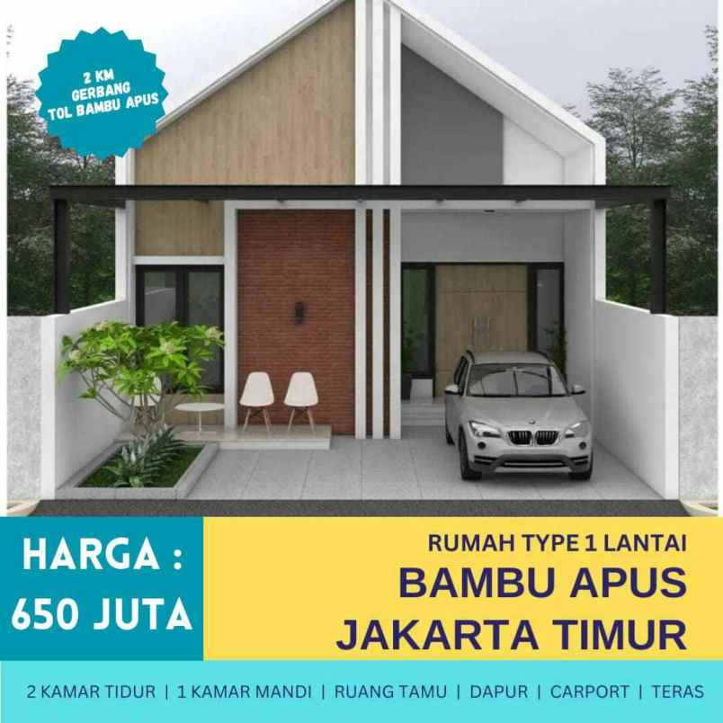 dijual rumah jl raya bambu apus