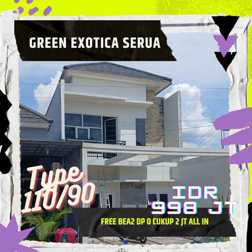 dijual rumah jl raya serua bojongsari