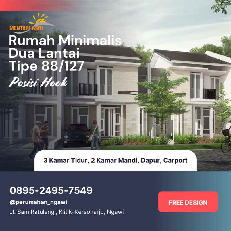 dijual rumah jl sam ratulangi