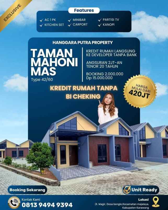 dijual rumah jl wagir desa bengle