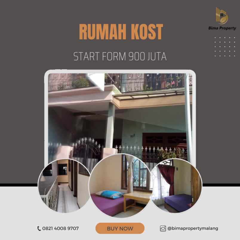 dijual rumah kost area kota malang