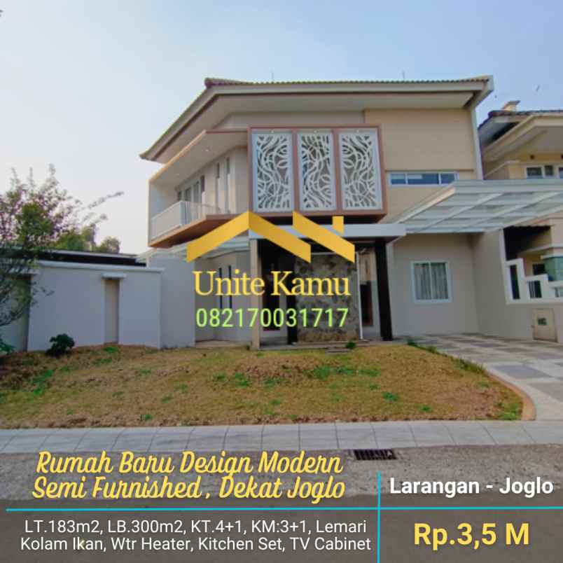 dijual rumah larangan joglo