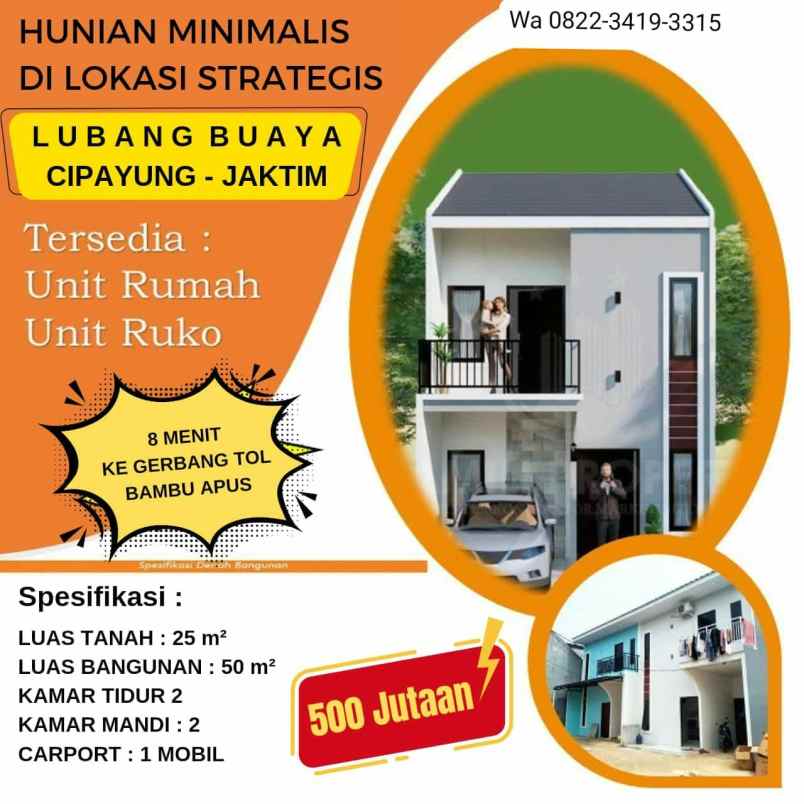 dijual rumah lubang buaya