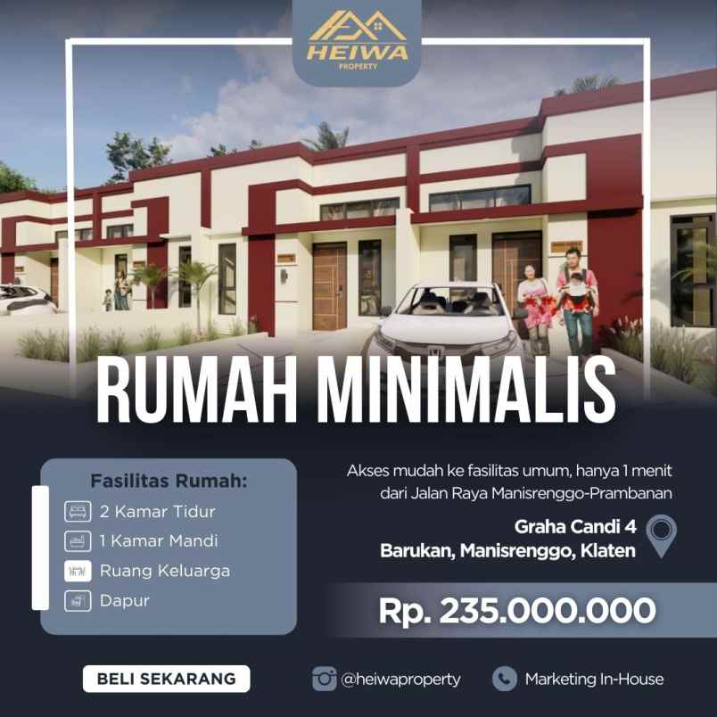 dijual rumah minimalis murah lokasi strategis