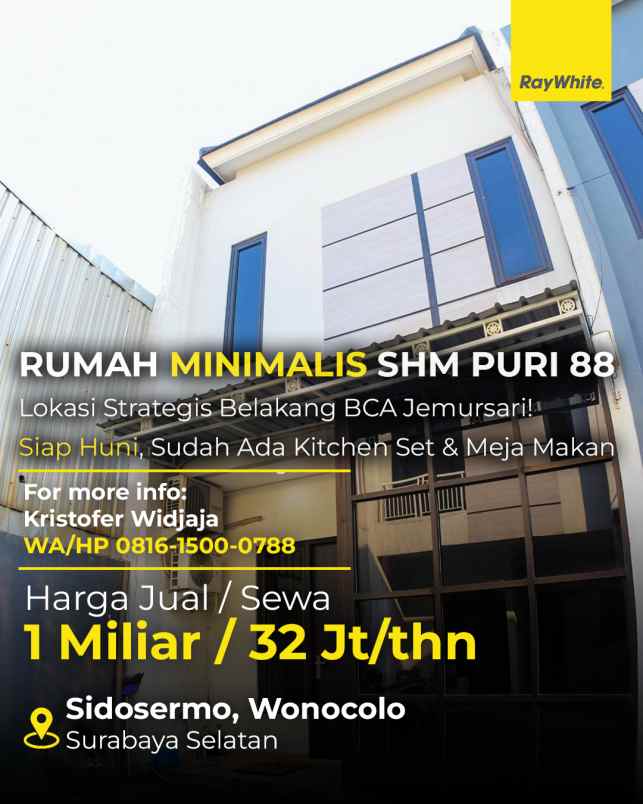 dijual rumah puri 88 sidosermo