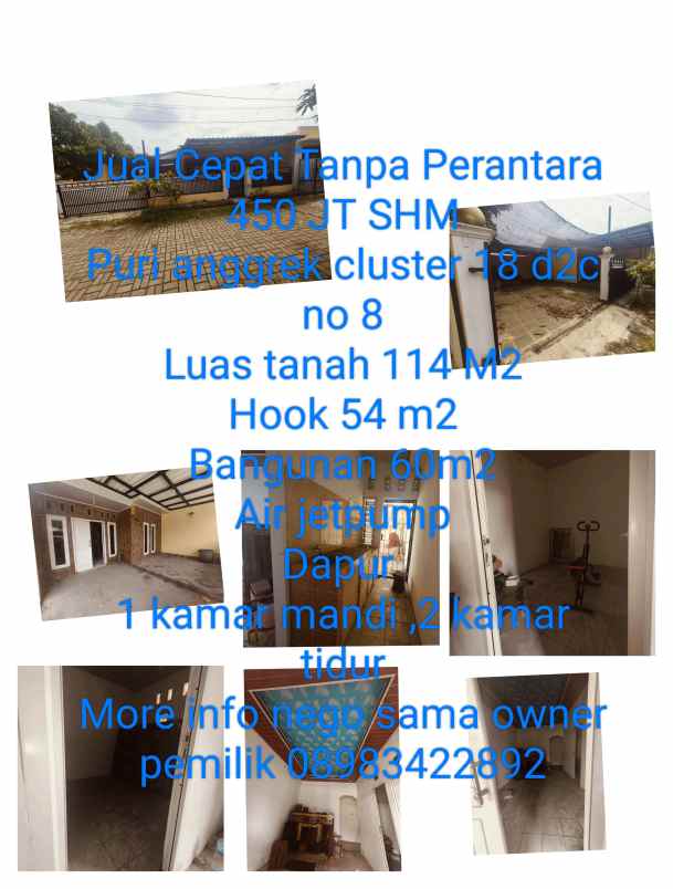 dijual rumah puri anggrek cluster 18